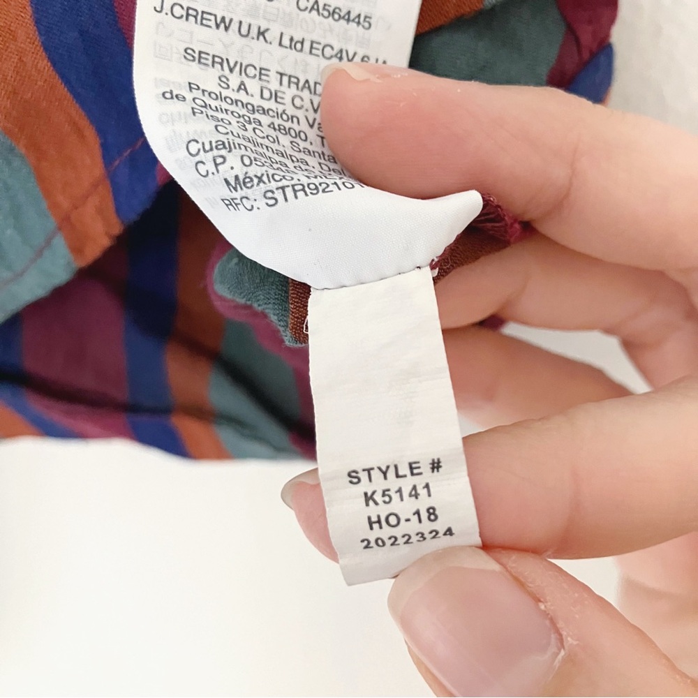 Madewell • Button Back Tie Top in Rosalinda Stripe - Picture 11 of 12